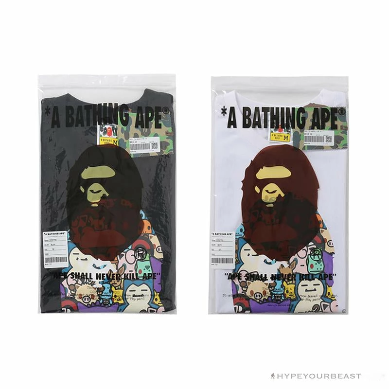BAPE Pokémon Co-branded Ape Head Tee Shirt ‘WHITE’