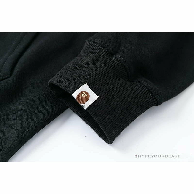 BAPE Classic Ape Head Embroidered Standard Cotton Terry Hoodie ‘BLACK’ Clothes