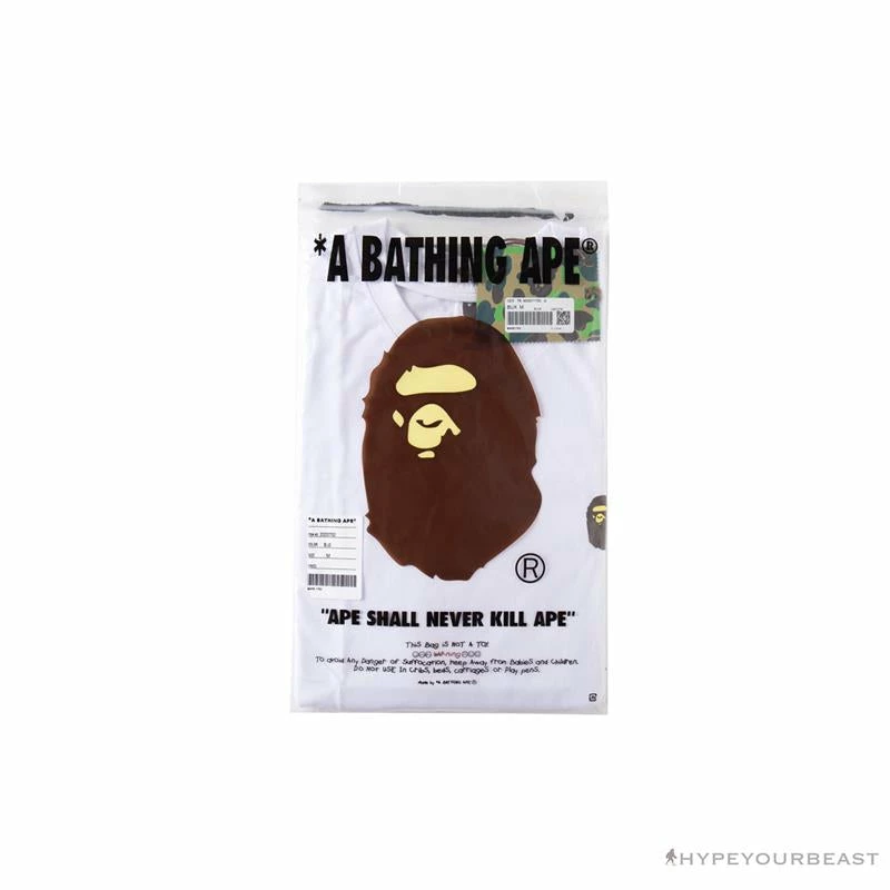 BAPE Readymade Small Bee Camouflage Letter Tee Shirt ‘GREEN’ Clothes