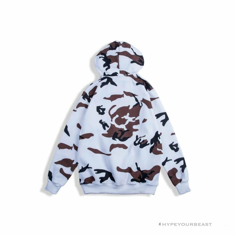 hypeyourbeast S*p*e camo hoodie white camouflage hoodies & jackets