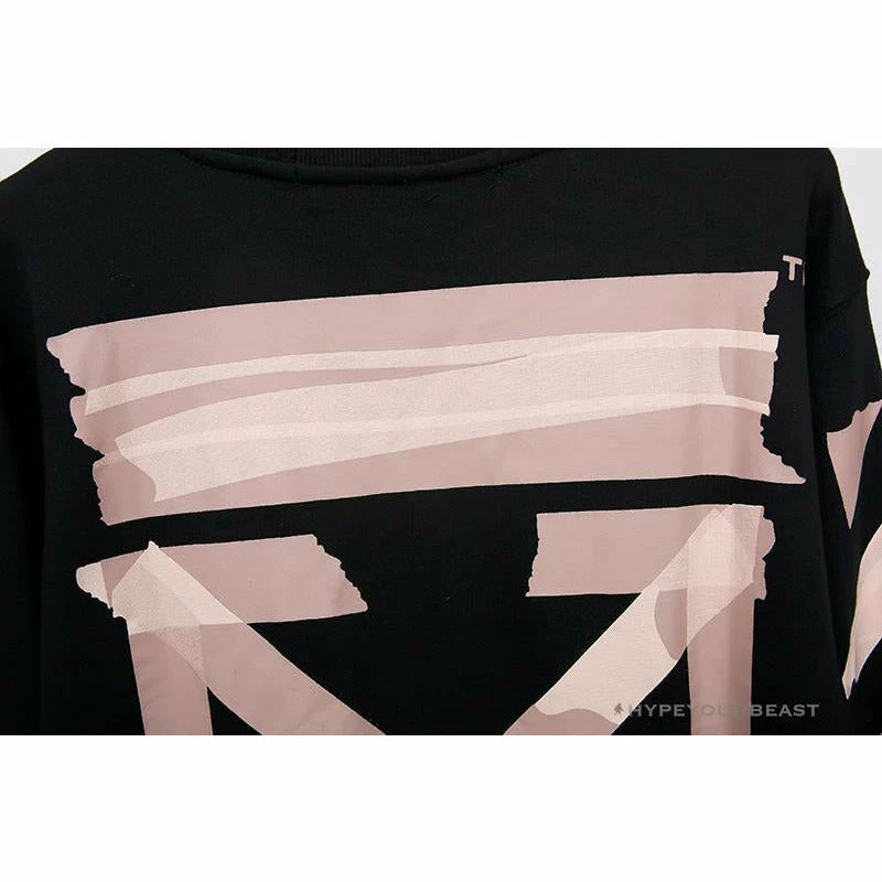 OFF-WHITE Rubber Strip Arrow Hoodie ‘BLACK’
