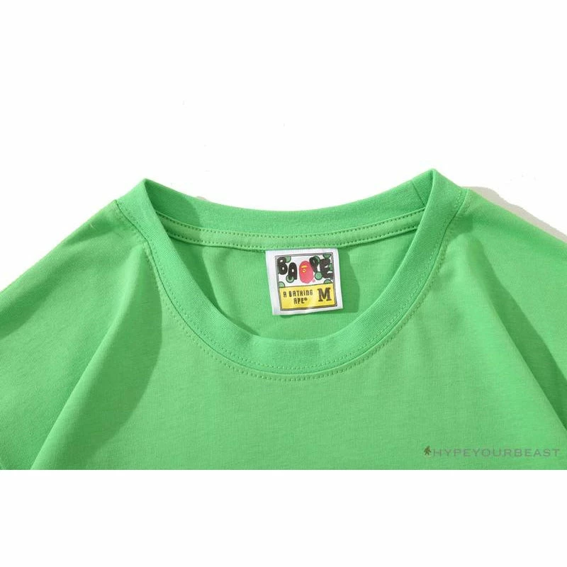 Clothes BAPE Baby Milo Watermelon Little Monkey Tee Shirt ‘GREEN’