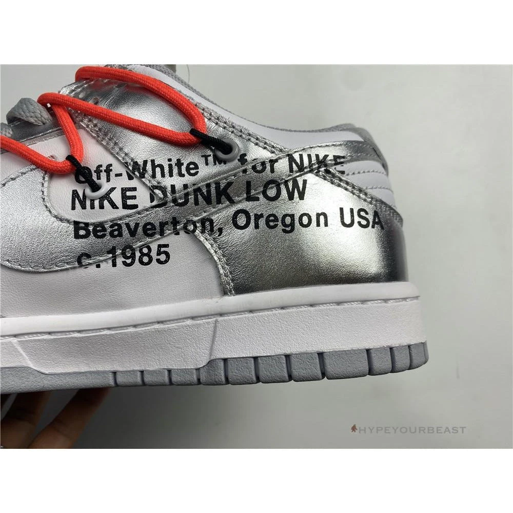 Nike Off-White X Dunk Low ‘Metallic Silver’
