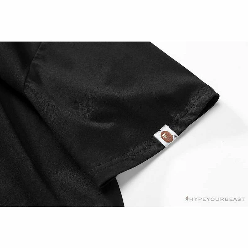 Clothes BAPE Classic Embroidered Logo Ape Head Tee Shirt ‘BLACK’