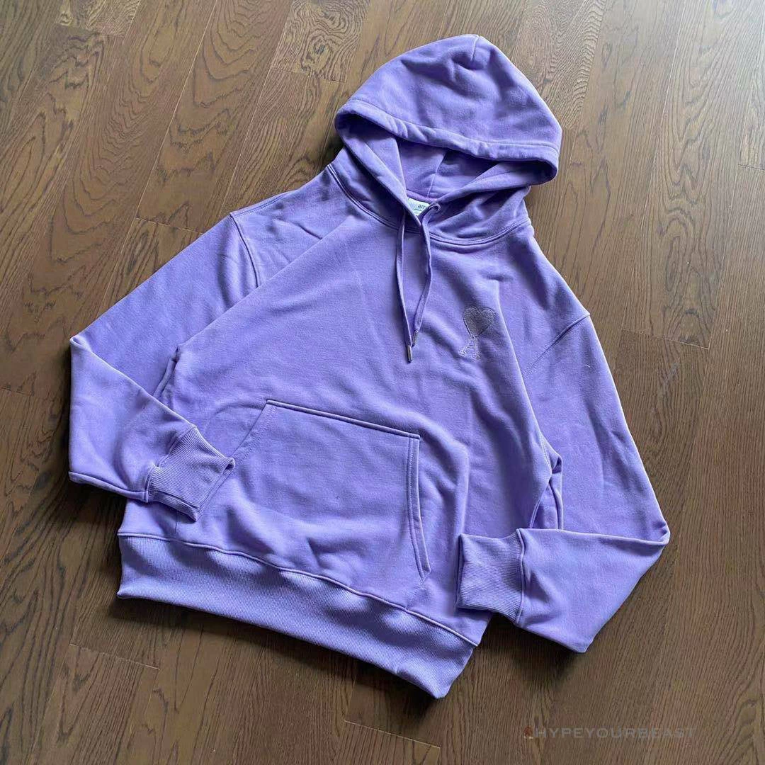 AMI Hoodie Purple Hoodies & Jackets