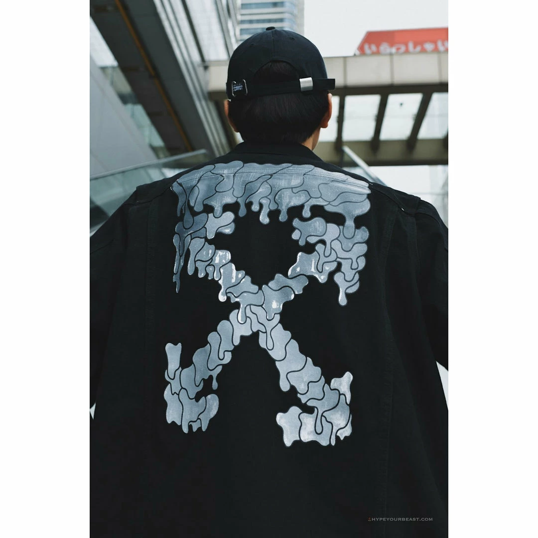 HypeYourBeast Off White Denim Black Jacket – Black Hoodies & Jackets