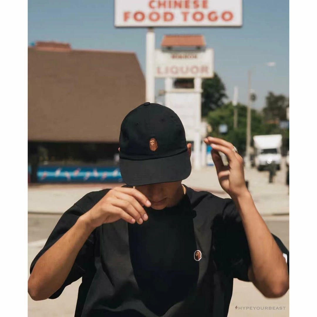 Clothes BAPE Classic Embroidered Logo Ape Head Tee Shirt ‘BLACK’
