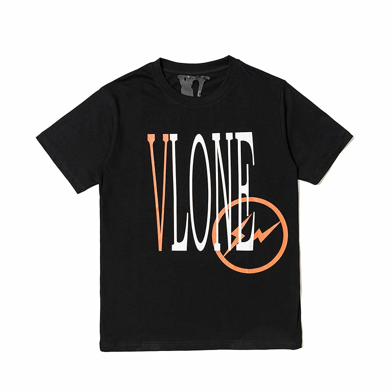 HypeYourBeast T-Shirts Vlone Orange And Black Tee Shirt