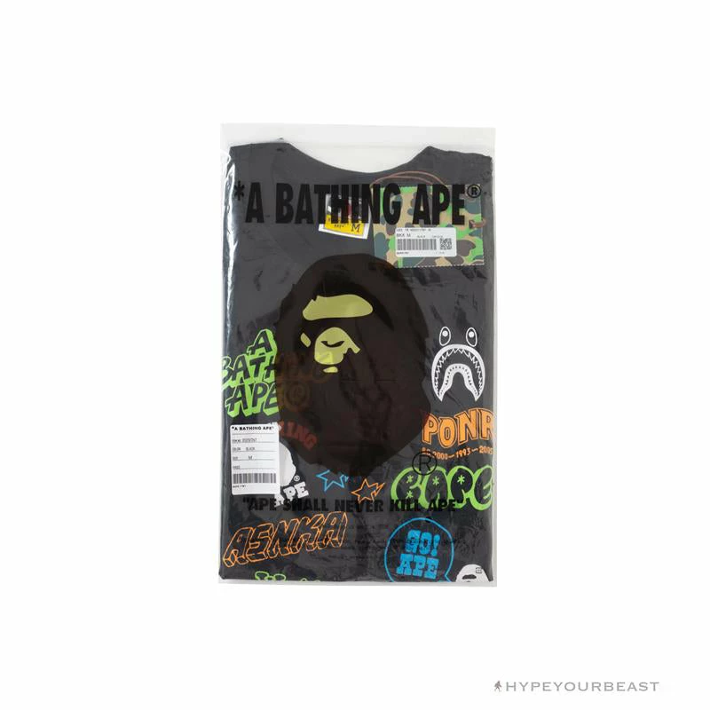 BAPE Street Graffiti Tee Shirt ‘BLACK’