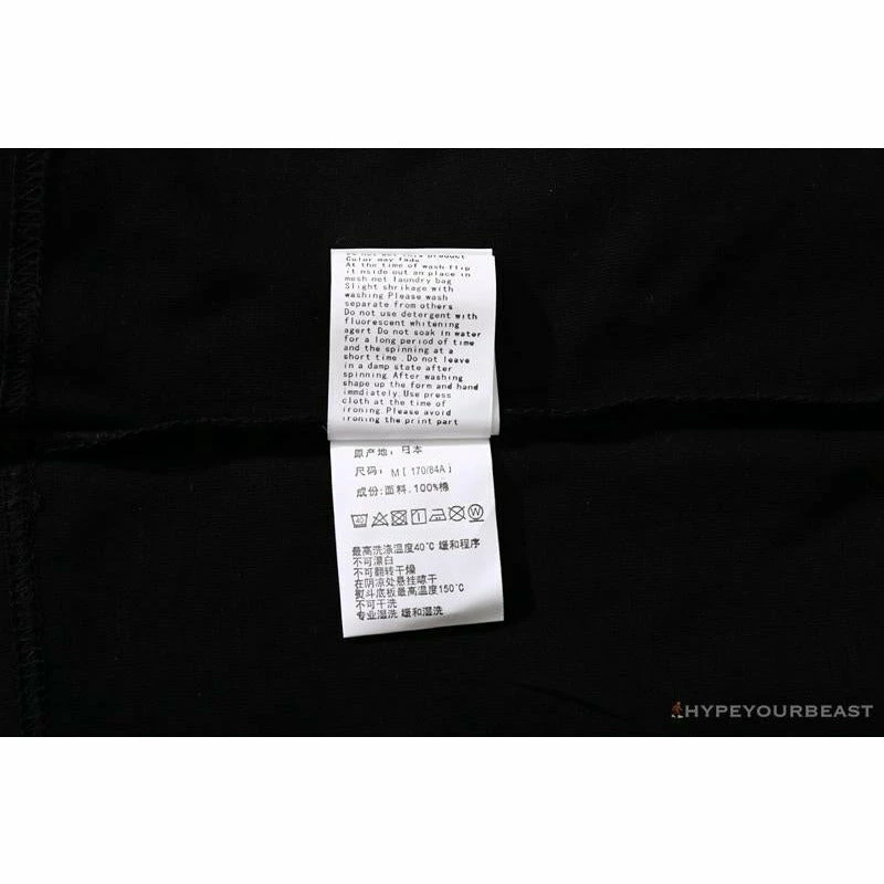 Clothes BAPE Ape Head Blue X Yellow Contrast Letter Tee Shirt