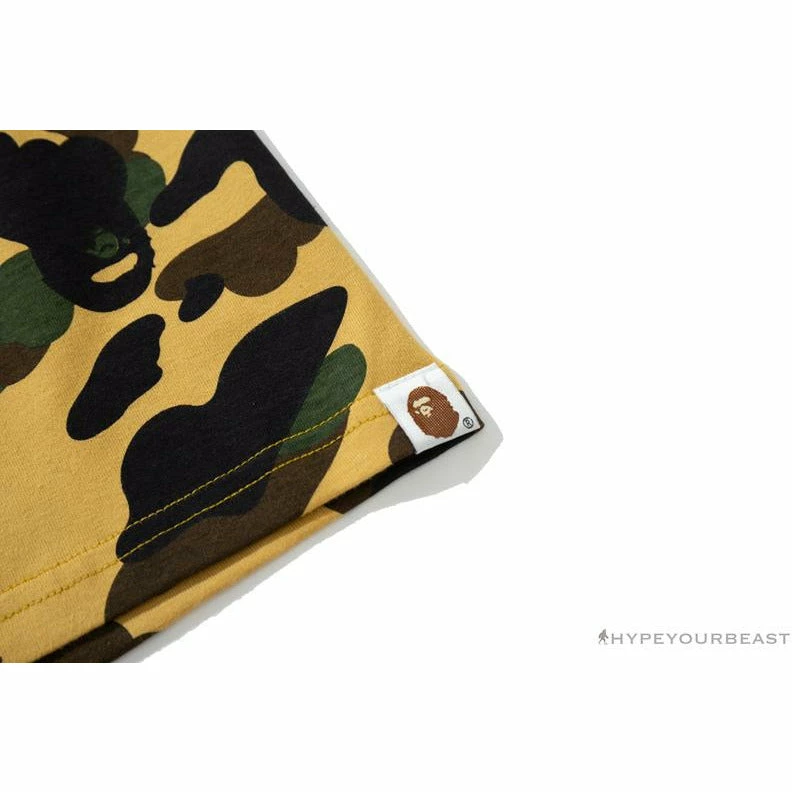 Clothes BAPE KIDS Elbow Hug Gorilla Camouflage Tee Shirt ‘YELLOW’