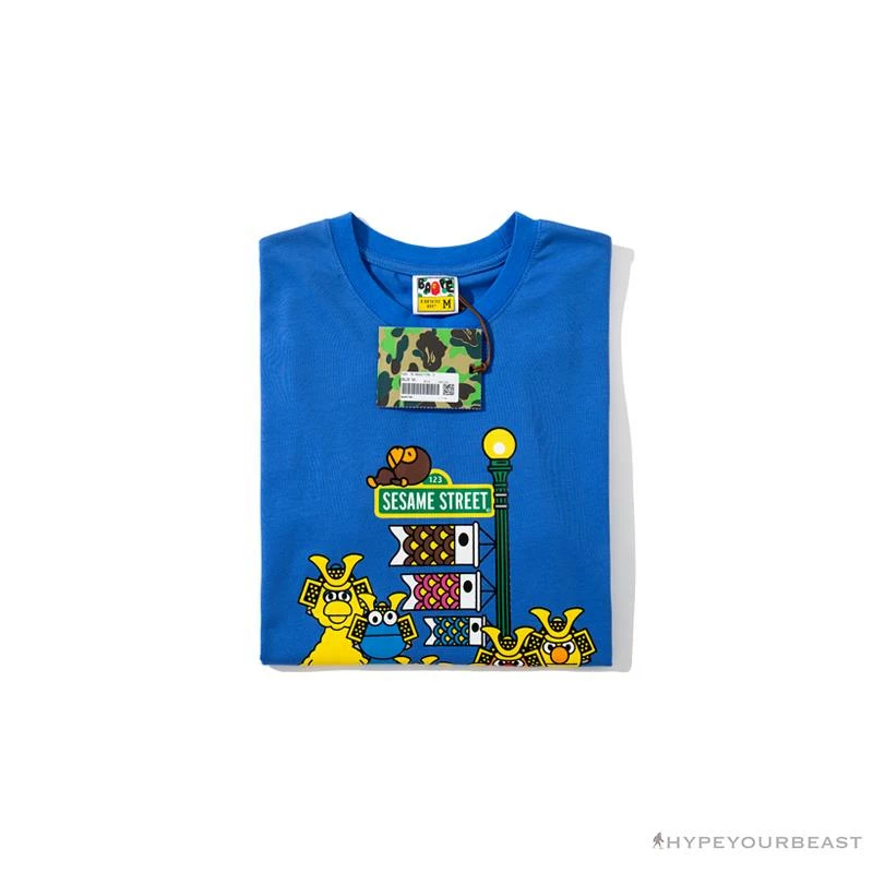 BAPE Baby Milo Sesame Street Carp Streamer Tee Shirt ‘BLUE’