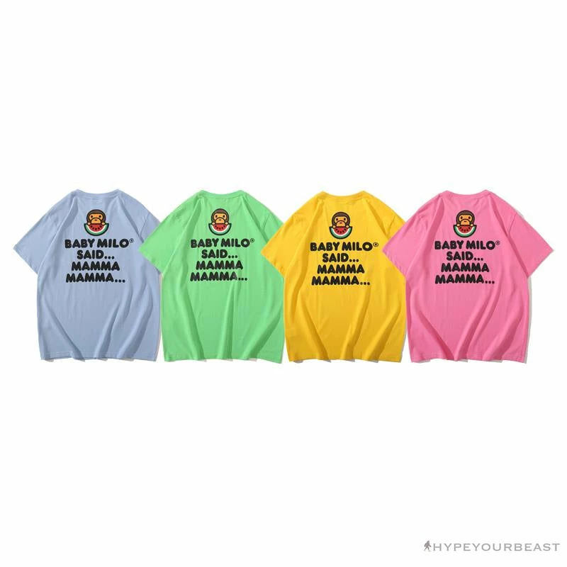 Clothes BAPE Baby Milo Watermelon Little Monkey Tee Shirt ‘BLUE’