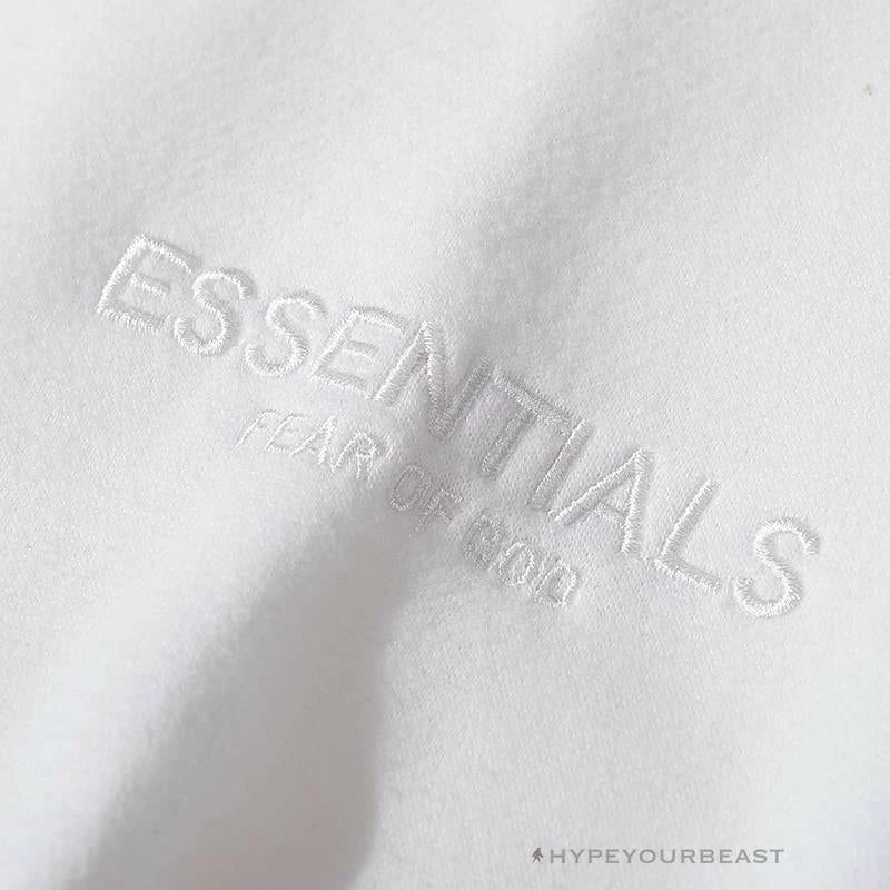 HypeYourBeast FOG Hoodie Reflective ‘ESSENTIALS’ White Hoodies & Jackets