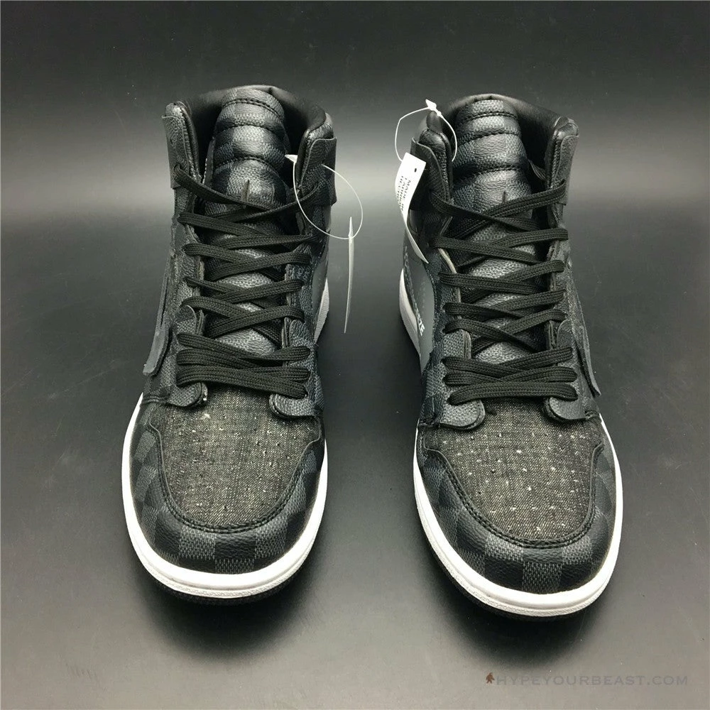 Off White X Jordan 1 X LV Black