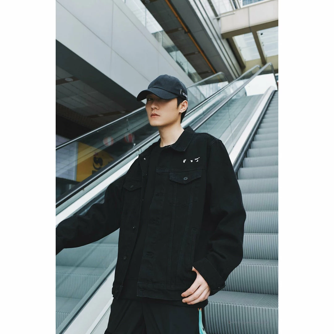 HypeYourBeast Off White Denim Black Jacket – Black Hoodies & Jackets