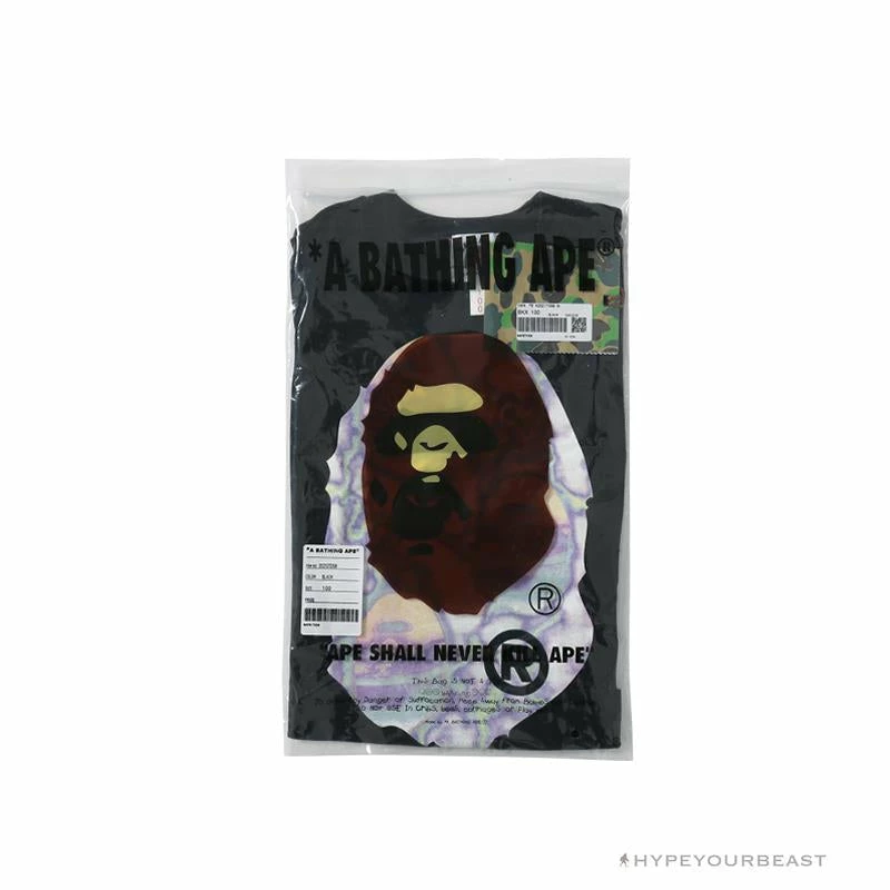 Clothes BAPE Great Ape Head Symphony Lightning Tee Shirt ‘BLACK’