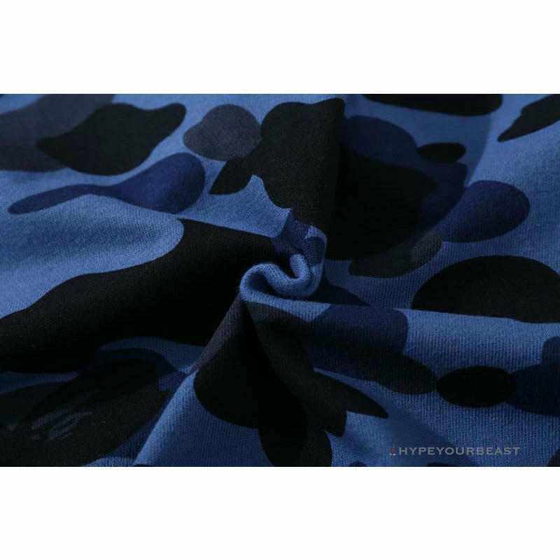 Clothes BAPE Camo Hoodie Shark Head ‘NAVY BLUE’