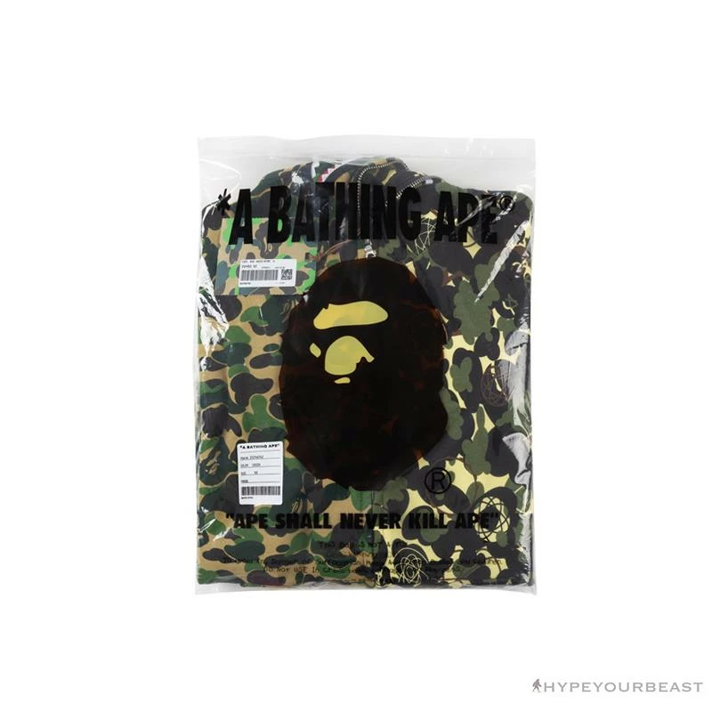BAPE X UNKLE Camouflage Green Belt Ear Hoodie Clothes
