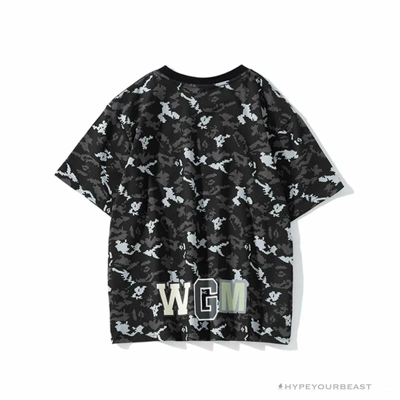 BAPE Digital Pixel Camouflage Tee Shirt ‘BLACK’ Clothes