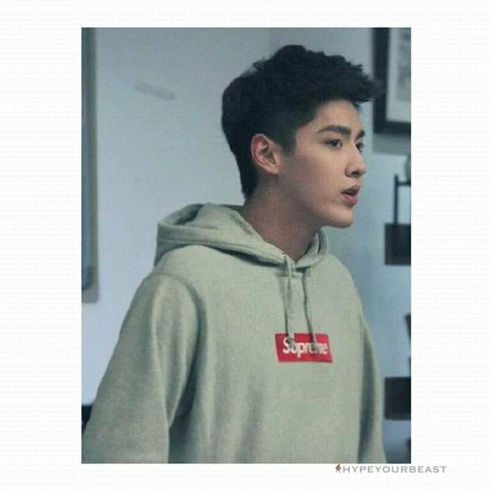 S*p*e box logo hoodie lime green