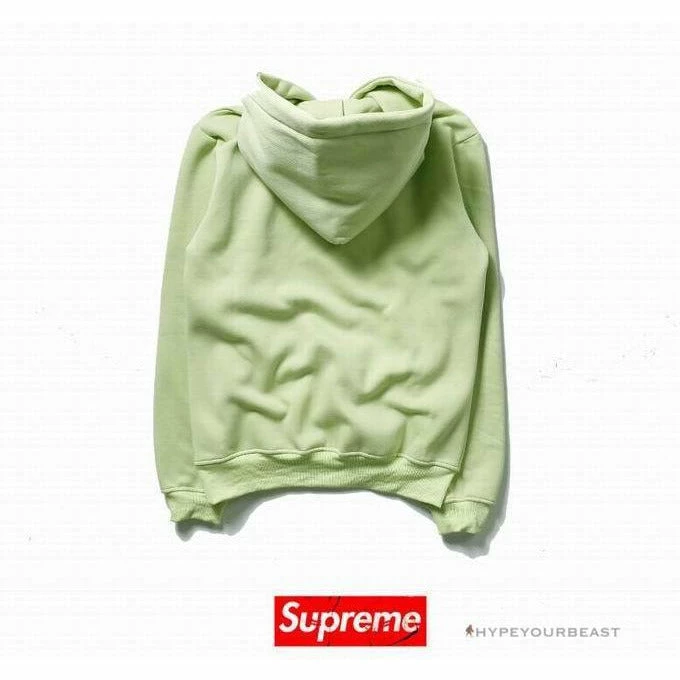 S*p*e box logo hoodie lime green