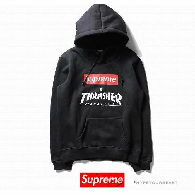 S*p*e x thrasher hoodie black hoodies & jackets