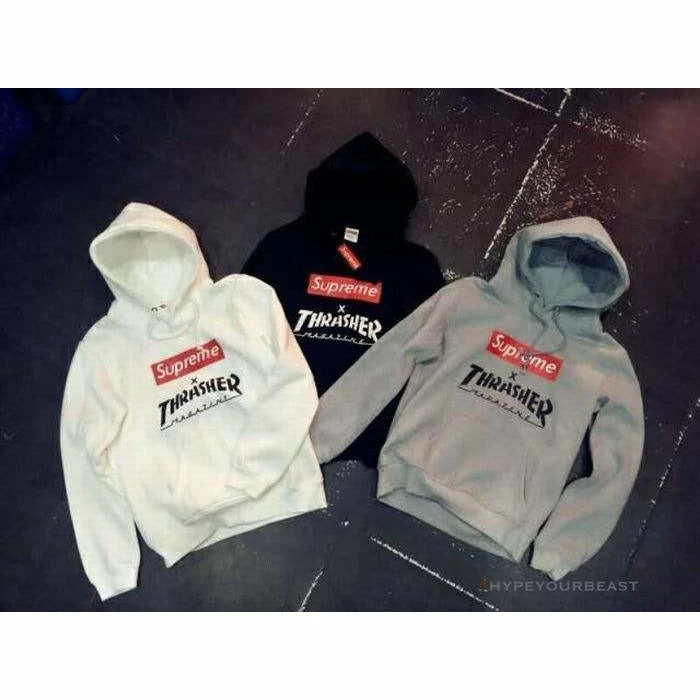 S*p*e x thrasher hoodie black hoodies & jackets