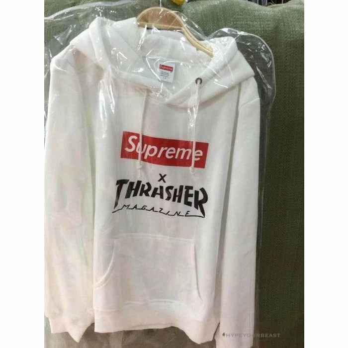 hoodies & jackets S*p*e x thrasher hoodie white