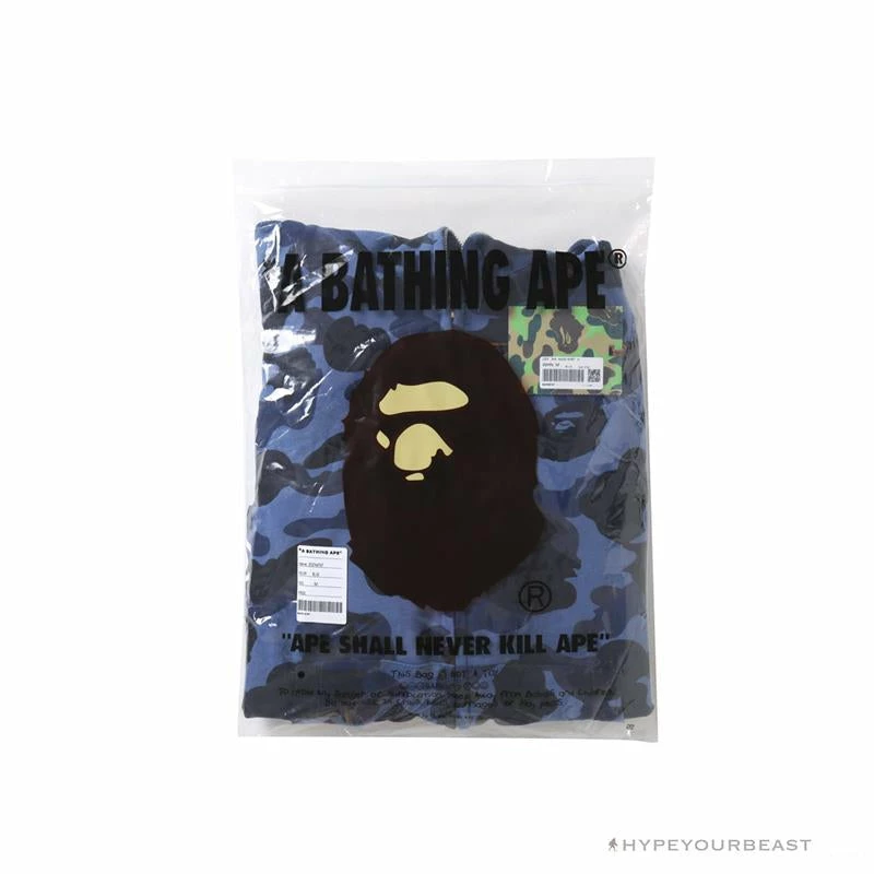 Clothes BAPE Camo Hoodie Shark Head ‘NAVY BLUE’