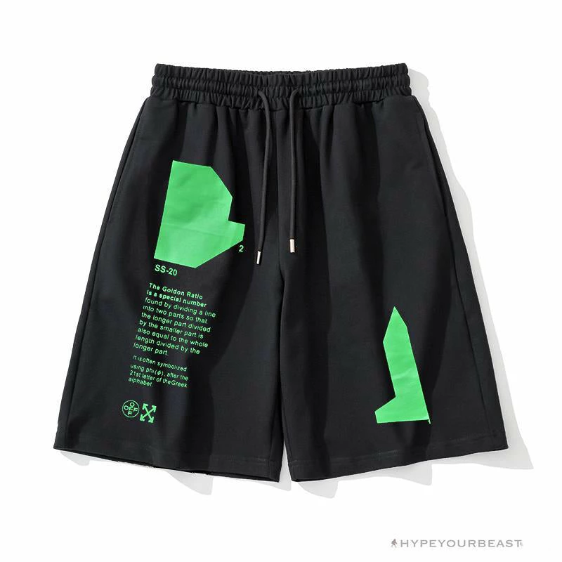 OFF-WHITE Golden Ratio Shorts ‘BLACK’ Pants
