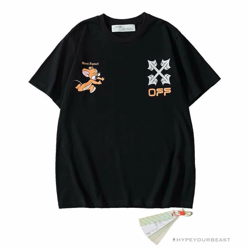 OFF-WHITE Jerry Move Faster Tee Shirt ‘BLACK’ T-Shirts