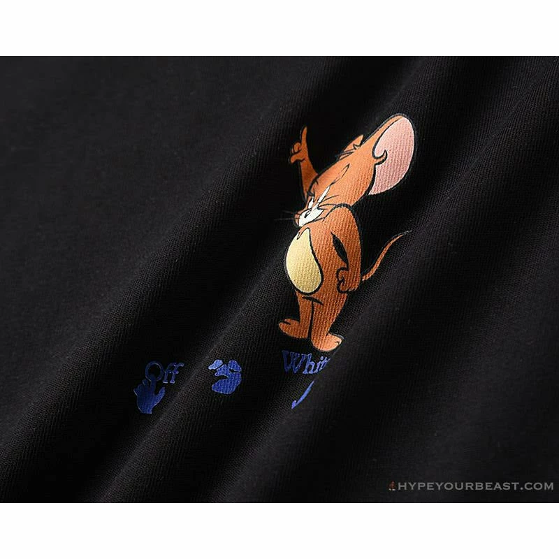T-Shirts OFF-WHITE Classic Animated Tom And Jerry Arrow Tee Shirt ‘BLACK’