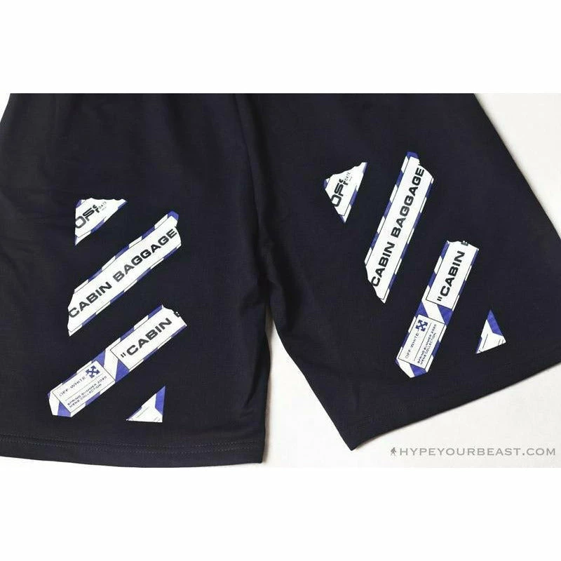 OFF-WHITE Cabin Cabbage Shorts ‘BLACK’ Pants