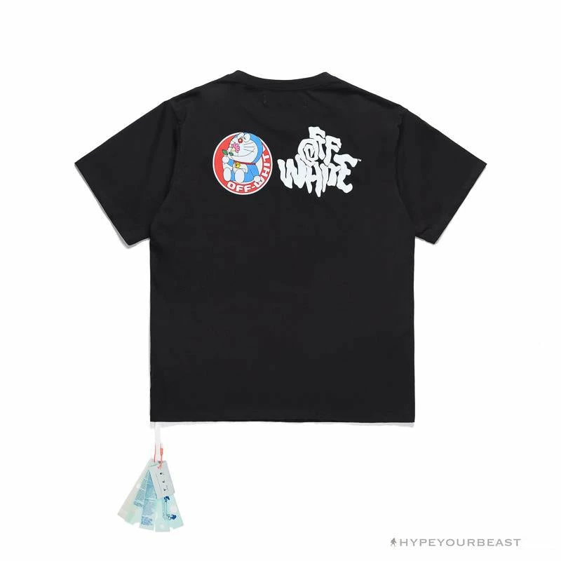 OFF-WHITE Graffiti Letter Doraemon Tee Shirt ‘ BLACK’ T-Shirts