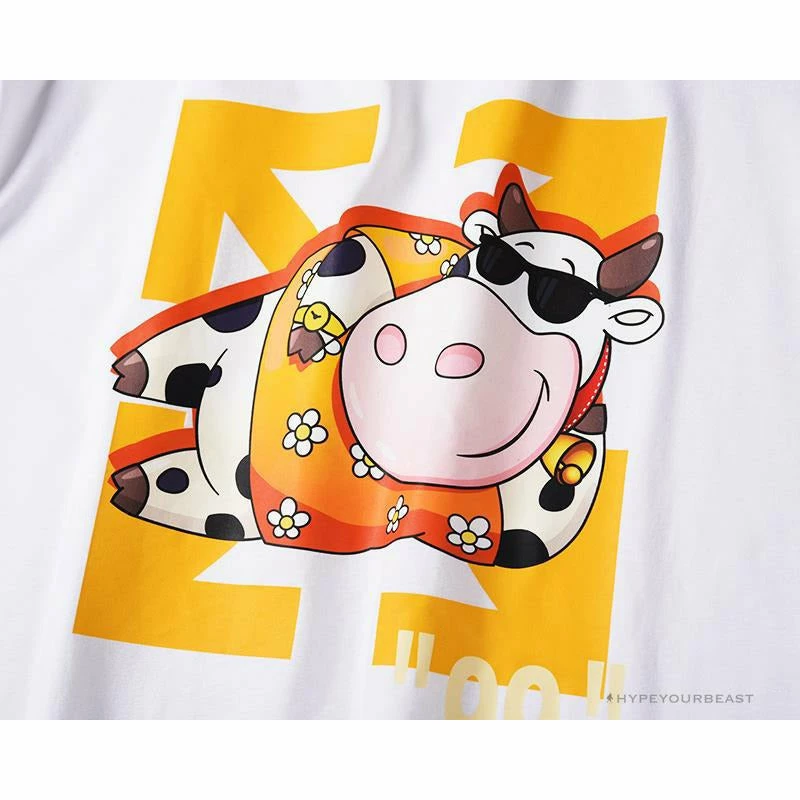 T-Shirts OFF-WHITE Hawaiian Cow Arrow Tee Shirt “WHITE’