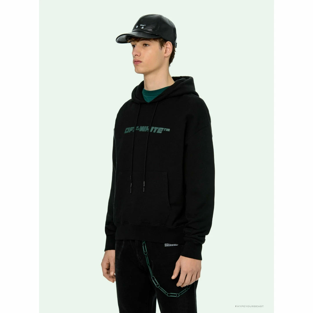 Hoodies & Jackets OFF-WHITE Hand-Painted Utility Pole Worker Hoodie ‘BLACK’