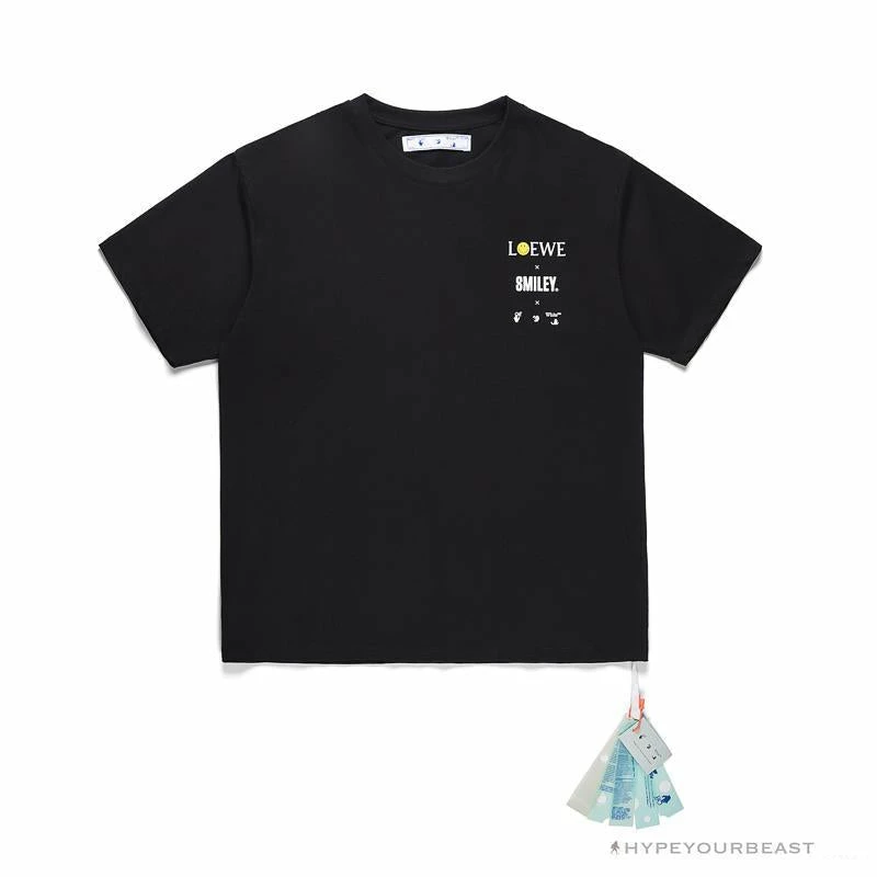 OFF-WHITE X LOEW X SMILEY Tee Shirt ‘BLACK’ T-Shirts