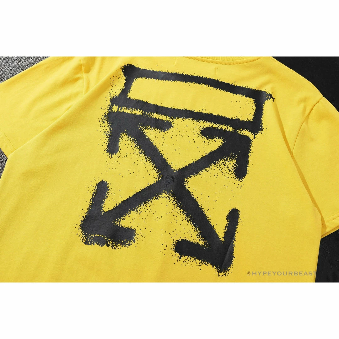 OFF-WHITE Spray Paint Arrow Tee Shirt ‘YELLOW’