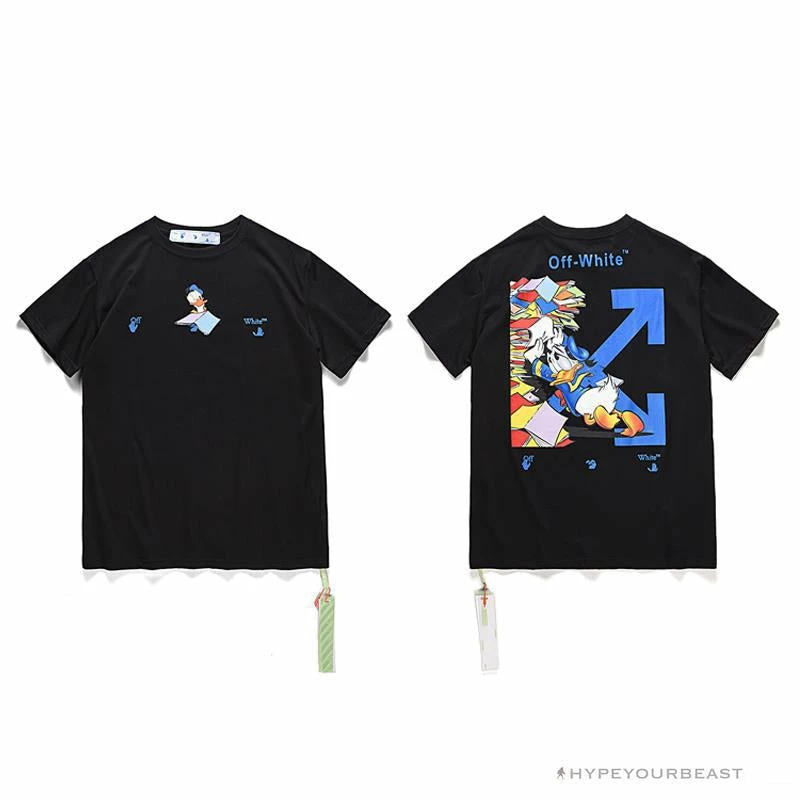 OFF-WHITE Summer Donald Duck Print Tee Shirt ‘BLACK’