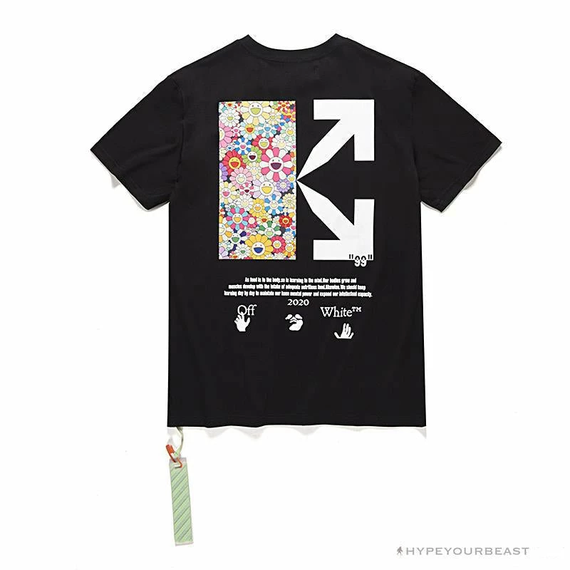 OFF-WHITE Takashi Murakami Chrysanthemum Tee Shirt ‘BLACK’ T-Shirts