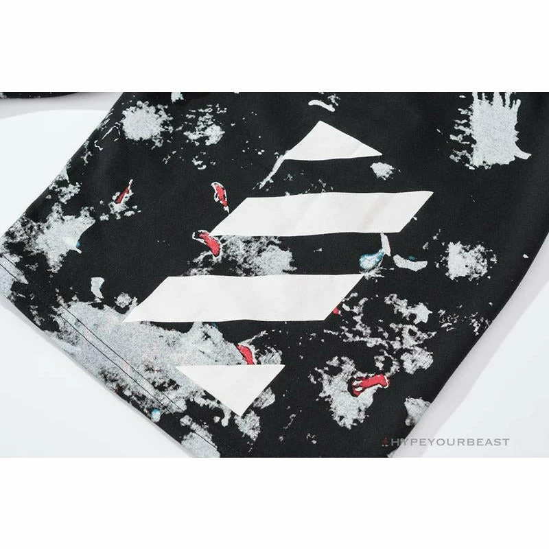 Pants OFF-WHITE Hot Starry Sky Fireworks Shorts ‘BLACK’