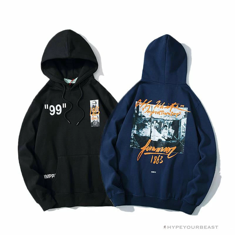 OFF-WHITE CO VIRGIL ABLOH 1863 Monet Hoodie ‘BLACK’ Hoodies & Jackets