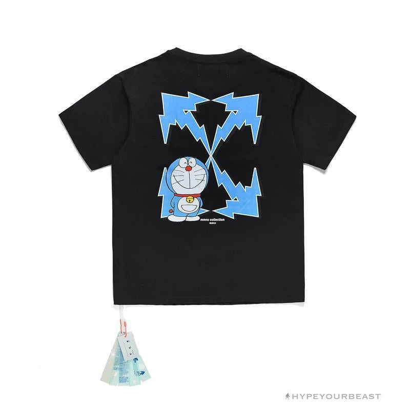OFF-WHITE Spoof Doraemon Arrow Tee Shirt ‘BLACK’ T-Shirts