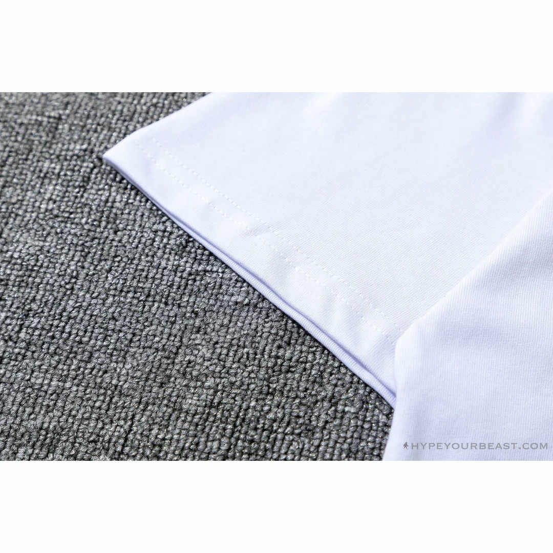 T-Shirts OFF-WHITE Classic Cross Yellow Arrow Tape Tee Shirt ‘WHITE’