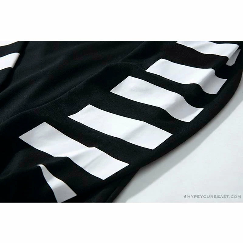 Shirts OFF-WHITE Classic Basic Cotton Terry Round Long Sleeve Shirt ‘BLACK’