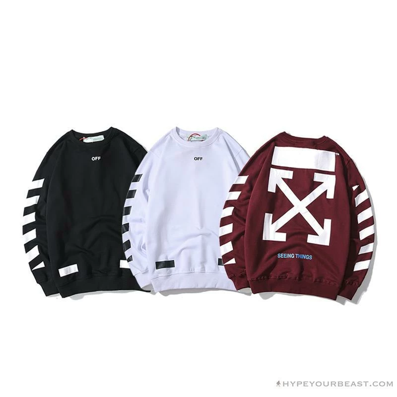 OFF-WHITE Classic Basic Cotton Terry Long Sleeve Shirt ‘WHITE’