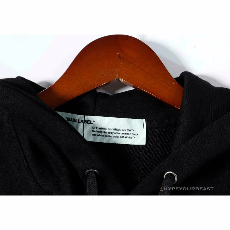 OFF-WHITE Skull And Writing Hoodie ‘BLACK’ Hoodies & Jackets