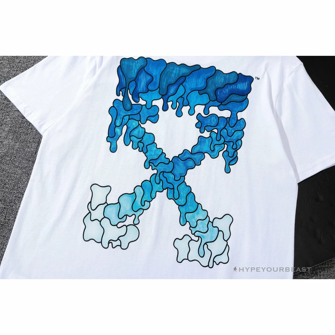 T-Shirts OFF-WHITE Sea Blue Cross Arrow Tee Shirt ‘WHITE’