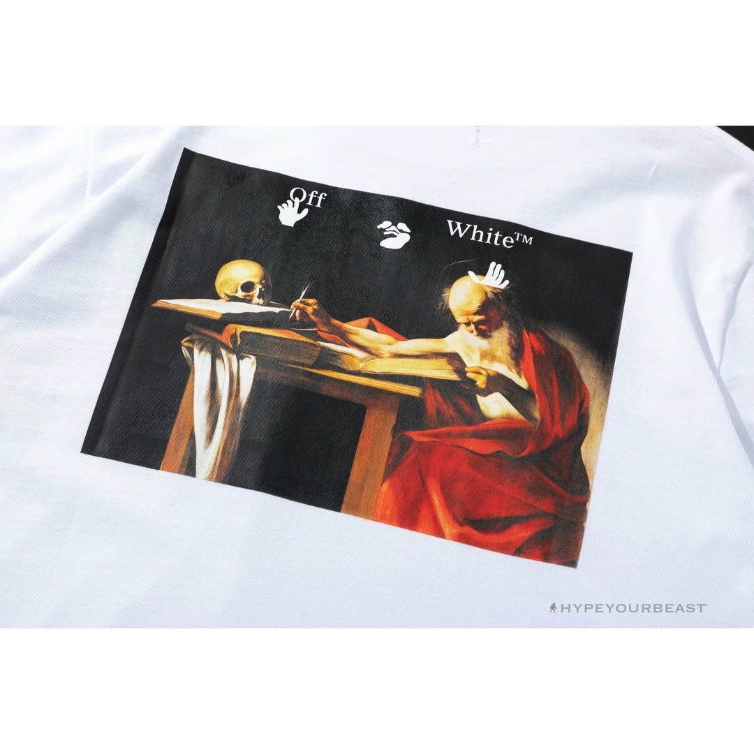 T-Shirts OFF-WHITE Skull And Writing Tee Shirt ‘WHITE’